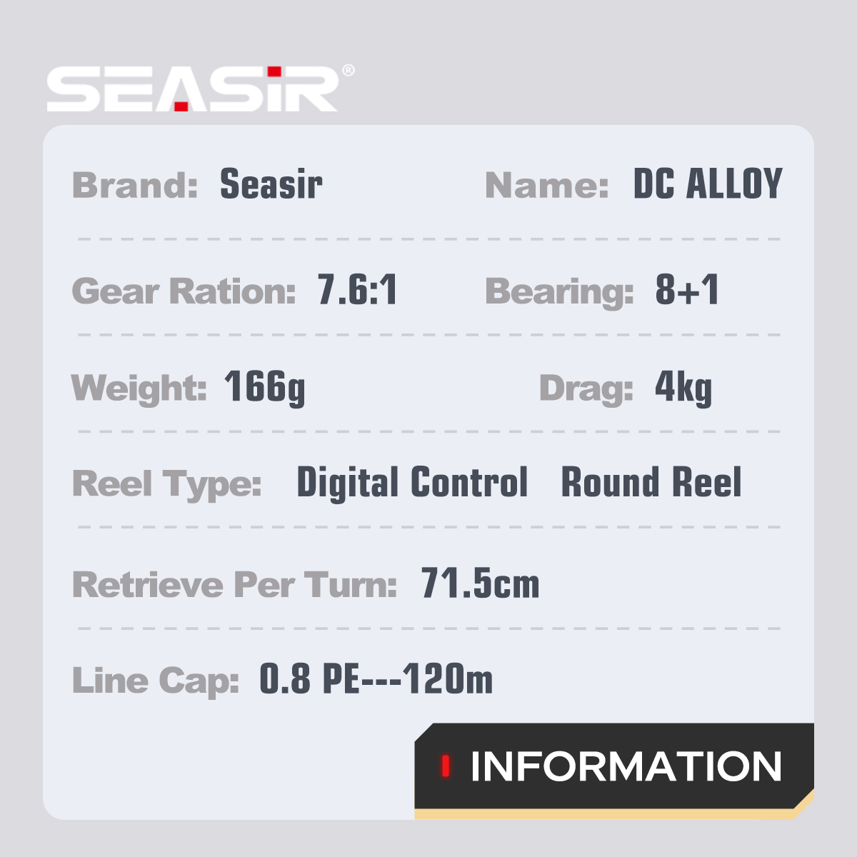 Moulinet de pêche SEASIR DC en - Spincast Reel avis et prix